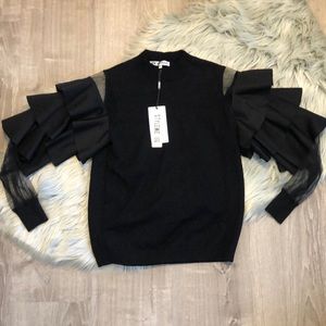 UISWAN black dressy sweater
